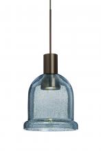  XP-KIBABL-LED-BR-L - Besa, Kiba Cord Pendant, Blue Bubble, Bronze Finish, 1x3W LED, 15Ft. Cord