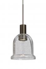  XP-KIBACL-LED-BR-L - Besa, Kiba Cord Pendant, Clear Bubble, Bronze Finish, 1x3W LED, 15Ft. Cord