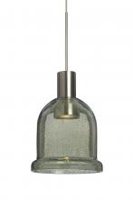  XP-KIBAMS-LED-SN-L - Besa, Kiba Cord Pendant, Moss Bubble, Satin Nickel Finish, 1x3W LED, 15Ft. Cord