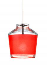  XP-PIC6RD-BR-L - Besa Pendant Pica 6 Bronze Red Sand 1x50W Halogen, 15Ft. Cord