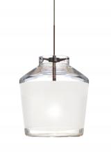  XP-PIC6WH-BR-L - Besa Pendant Pica 6 Bronze White Sand 1x50W Halogen, 15Ft. Cord