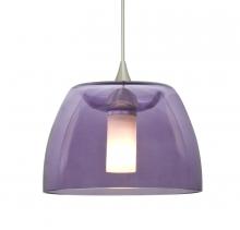  XP-SPURPL-SN-L - Besa Spur Cord Pendant, Plum, Satin Nickel Finish, 1x35W Halogen, 15Ft. Cord