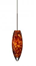  1XP-409618-BR - Besa Pendant Juliette Bronze Amber Cloud 1x35W Halogen