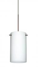  1XT-440407-BR - Besa Stilo 7 Pendant Bronze Opal Matte 1x50W Halogen