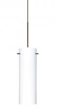  1XT-493007-BR - Besa Copa Pendant, Opal Matte, Bronze, 1x50W Halogen