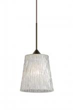  1XP-5125GL-BR - Besa Pendant Nico 4 Bronze Stone Glitter 1x35W Halogen