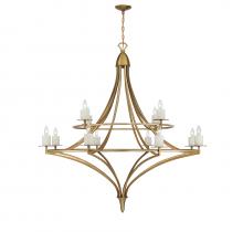  1-1672-12-322 - Director 12-Light Chandelier in Warm Brass