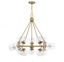  1-1932-15-322 - Orion 15-Light Chandelier in Warm Brass