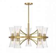  1-9704-10-322 - Bennington 10-Light Chandelier in Warm Brass