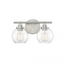  8-4050-2-SN - Carson 2-Light Bathroom Vanity Light in Satin Nickel