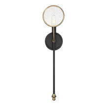  9-9157-1-51 - Oberyn 1-Light Wall Sconce in Vintage Black with Warm Brass