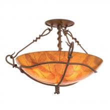  3499BA/ECRU - Vine 3 Light Semi Flush Mount