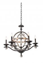  6597PSN - Rothwell (6+1) Light 2 Tier Chandelier