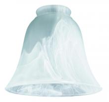  G4919 - FAUX ALABASTER BELL GLASS SHADE -2-1/4 FITT