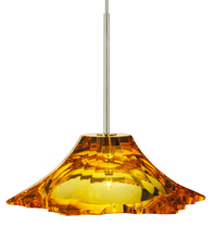  PD038AMBZX2M - Pendant Peak Crystal Amber Bronze G4 Xenon 20W Monopoint Canopy