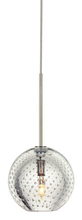  PD129CRSNX2M - Pendant Bubbles Clear Satin Nickel G4 Halogen 20W 350 Lumens  Monopoint Canopy