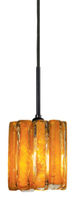  PD162AMBZRT6BBN - Pendant Xylo Amber Glass Bronze Brown Cord 120v 60W Retro Edison