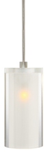  PD221CRSNX3M - Pendant Crystal Cylinder Clear Satin Nickel Hal G4 35W 1600lm Monopoint