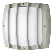  WO810SIMB6 - Outdoor Wall Lux Square Grid Silver Medium Base Incandescent 60W A19