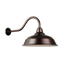  H-QSN15117-SA-145/QSNHL-A-145 - 17" Gooseneck Light Warehouse Shade, QSNHL-A Arm