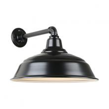  H-QSN15117-SA-91/QSNB-44-91 - 17" Gooseneck Light Warehouse Shade, QSNB-44 Arm