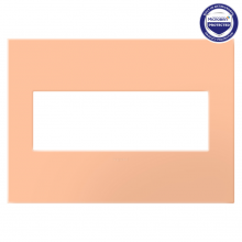  AWP3GPY - adorne® Peachy Three-Gang Screwless Wall Plate with Microban®