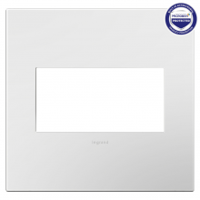  AWP2GWHW10 - adorne® Gloss White-on-White Two-Gang Screwless Wall Plate with Microban®