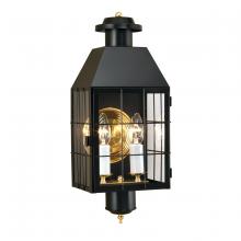 Norwell 1093-BL-CL - American Heritage Outdoor Wall Light - Black