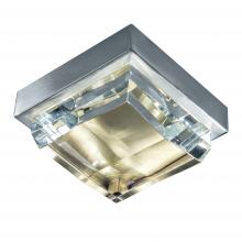  5379-BNSB-CL - Crystal Mini Flush Mount Light - Brushed Nickel/Satin Brass