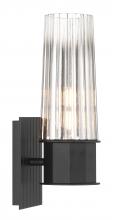  9758-MB-CLGR - Icycle Single Wall Sconce - Matte Black