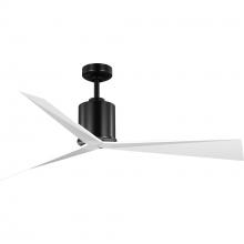  P250109-031 - Paso Collection 60-in Three-Blade Black with Matte White Blades Luxe Industrial Ceiling Fan with 3 S