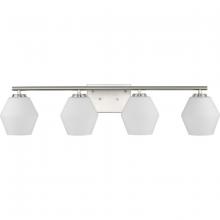  P300433-009 - Copeland Collection Four-Light Brushed Nickel Mid-Century Modern Vanity Light