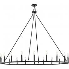  P400399-31M - Gilliam Collection Twenty-Light Matte Black New Traditional Chandelier