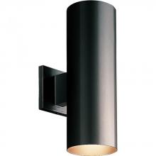  P5675-31 - 5" Cylinder Two-Light Black Up/Down Modern Outdoor Wall Light