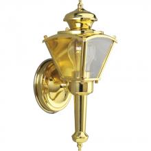  P5845-10 - One Light Polished Brass Wall Lantern