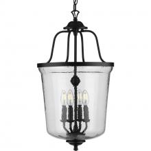  P500207-031 - Bowman Collection Four-Light Black Foyer Pendant