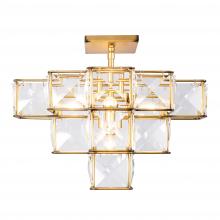  329S05CG - Cubic 5-Lt Ceiling Fixture - Calypso Gold