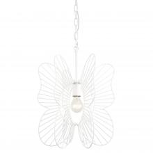  330P01WH - Monarch Butterfly 1-Lt Pendant - White