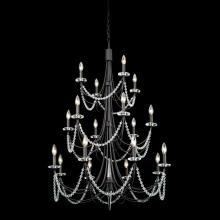  350C18CB - Brentwood 18-Lt 3-Tier Chandelier - Carbon Black