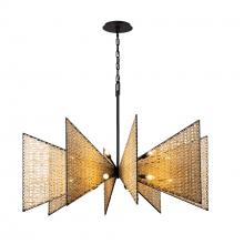  379C16MBS - Machina 16-Lt Chandelier - Matte Black/Sulihiya