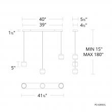  PD-68903L-AB - Banded Chandelier Light