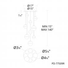  PD-77509R-AB - Cyllindra Chandelier Light