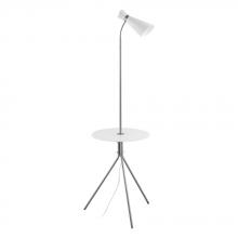  203647A - Policara - Floor Lamp w/ attached table- Matte Nickel