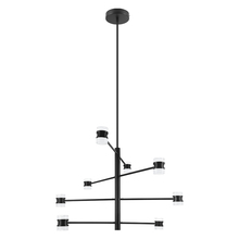  204147A - Romendo 1 - Pendant Matte Black Finish Satin and Clear Acrylic -Integrated  LED 72W