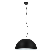  204324A - Rafaelino - Pendant Black Exterior White Interior finish 60W