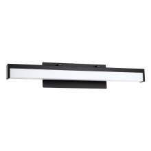  205129A - Integrated LED Bath/Vanity Light with a Matte Black Finish and White Acrylic Shade 24.5W