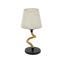  43199A - Rampside - Table Lamp Black Finish Rope Body Brown Shade 1-60W