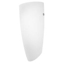  83119A - 1x100W Wall Light With Matte Nickel Finish & Opal Frosted Glass