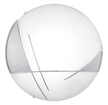  89758A - 1x60W Ceiling Light w/ Chrome & Satin Finish & Clear & White Paint Design