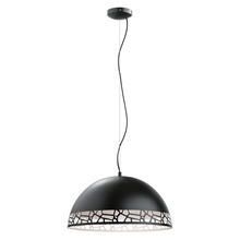  97442A - 1x60W Pendant w/ Matte Black and White Finish